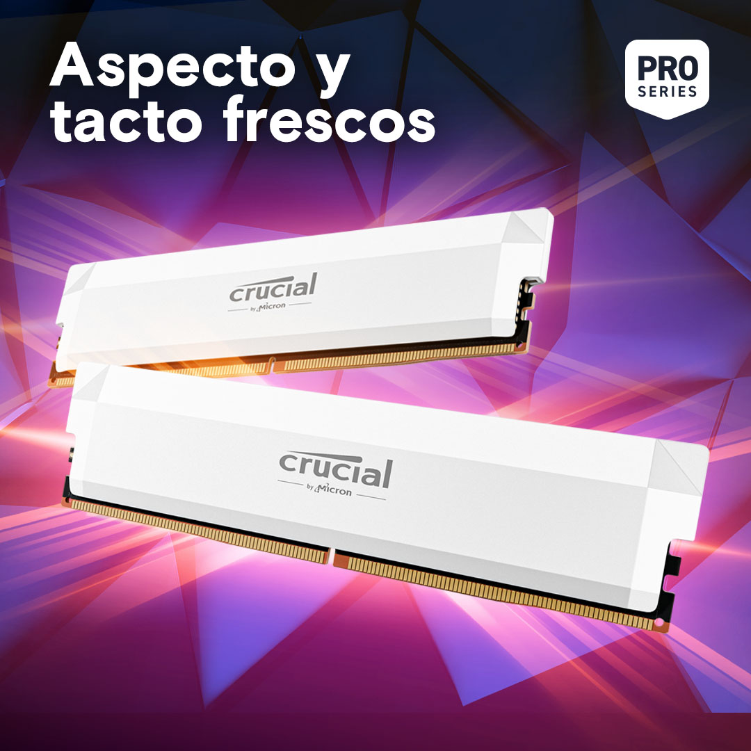 Crucial Pro Overclocking 32GB Kit (16GBx2) DDR5-6000 UDIMM White- view 3