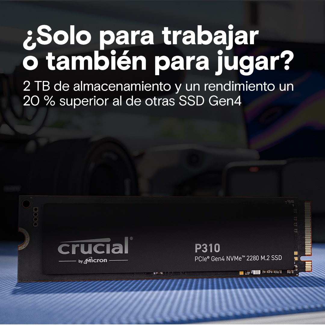 Crucial P310 1TB PCIe Gen4 NVMe 2280 M.2 SSD- view 3