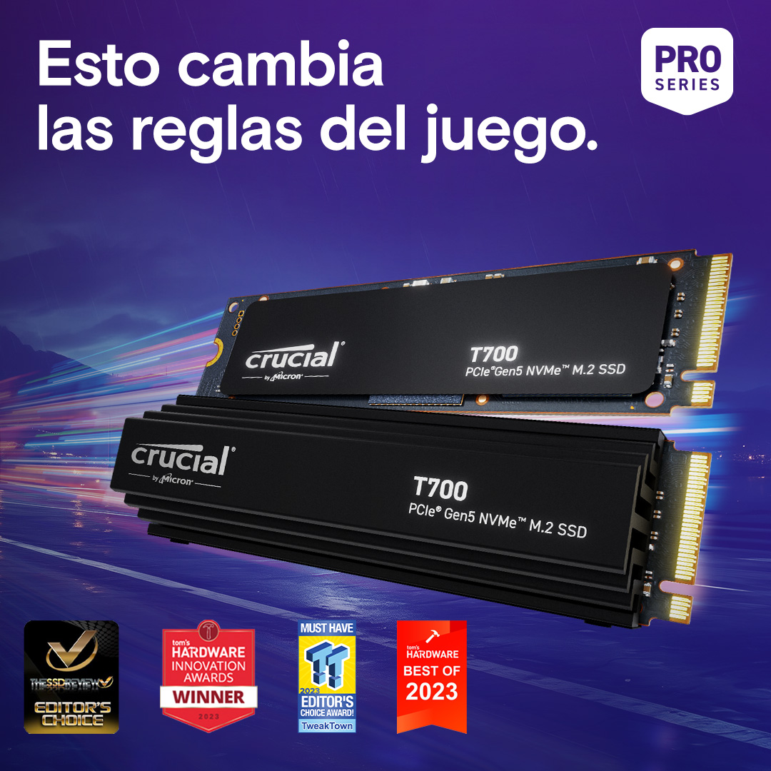 Crucial T700 1TB PCIe Gen5 NVMe M.2 SSD- view 4
